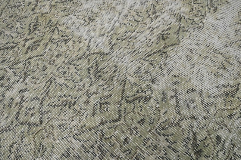Oushak Turkish Vintage Rug 6x9 Kilim Rug Anatolian Handmade Boho Decor GREEN gallery