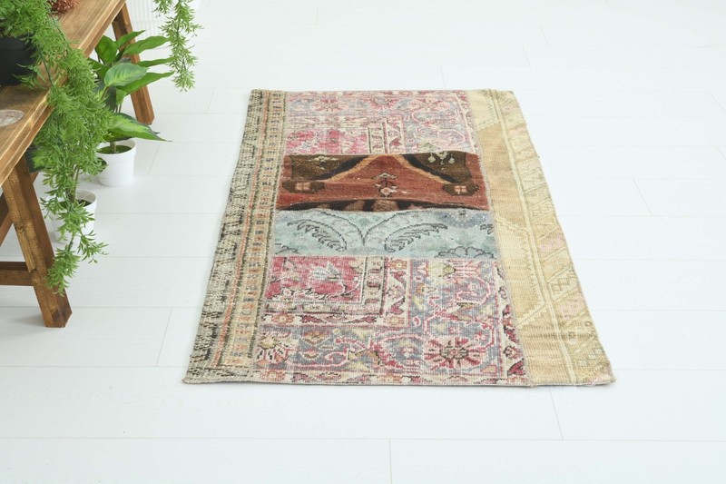 Small Turkish Runner Rug 2x5 Hand-Knotted Vintage Oushak Oriental Rug Carpet,723 gallery