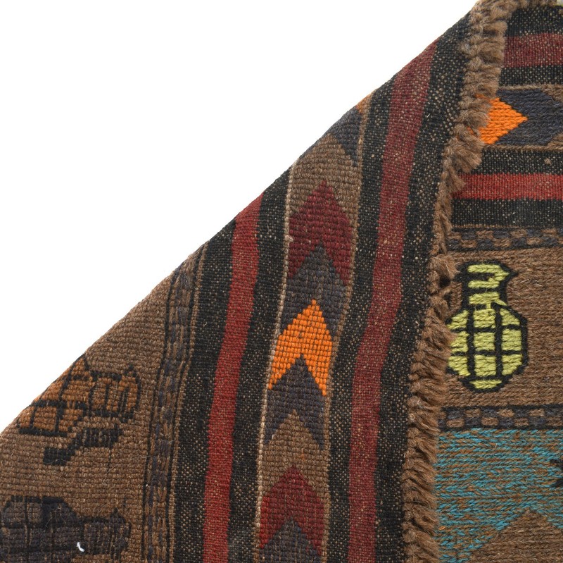 Afghan War Carpet Tribal Cultural Handmade Rug 4.6x2.7 ft gallery