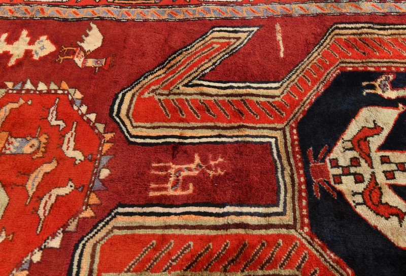 Handmade Pictorial Design Wool Oriental Runner Rug Hallway Carpet 3'6X10'5 ft gallery