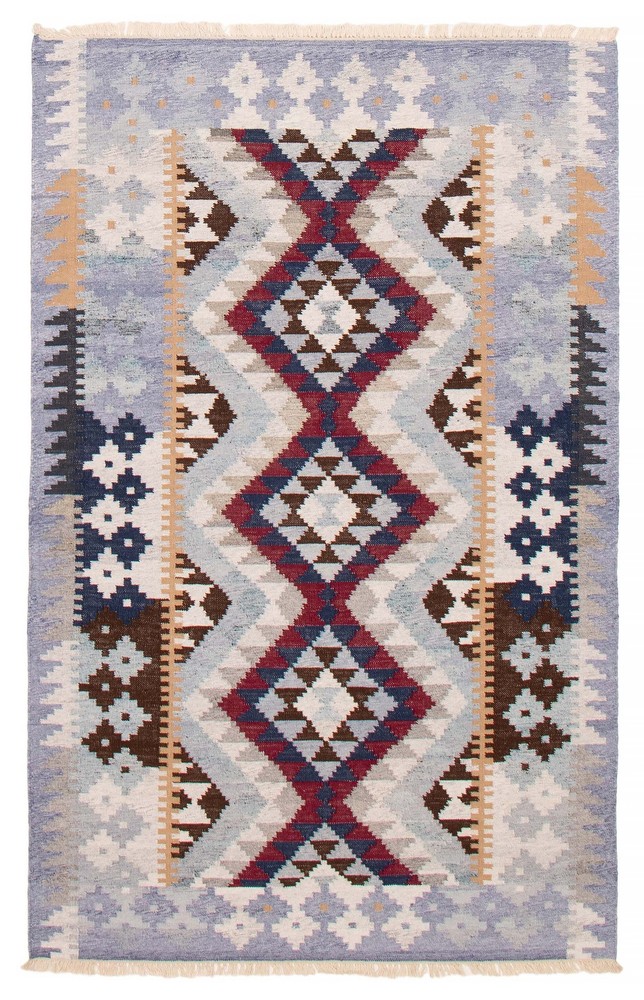 Vintage Hand Woven Area Rug 5'0" x 8'0" Traditional Wool Oriental Carpet