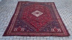 Vintage Oriental Area Rug 6′.9″ x 9′.9″ Hand Knotted 100% Wool Carpet