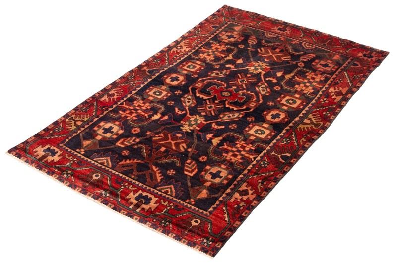 Vintage Traditional Hand-Knotted Area Rug 4'3" x 7'1" Oriental Wool Carpet gallery