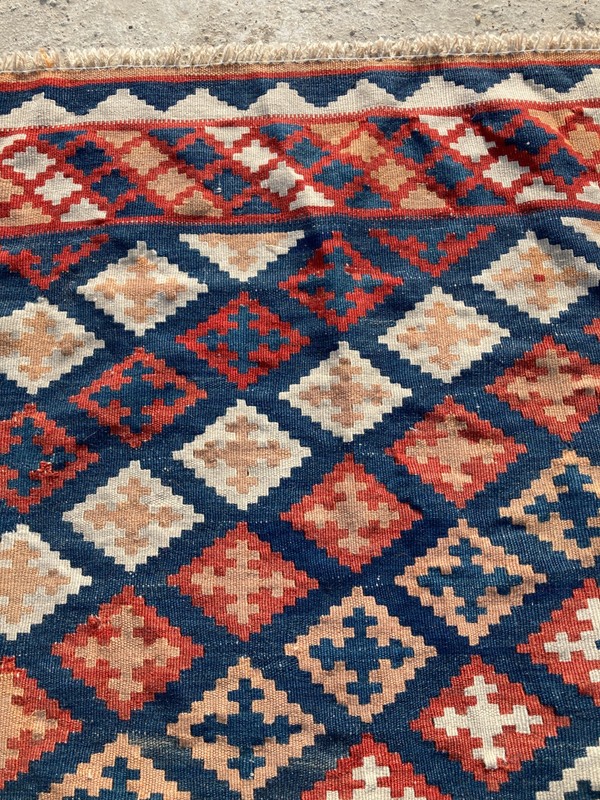 Vintage Traditional Handmade Beautiful Afghani Kilim Floor Rug Carpet 156x114 cm gallery