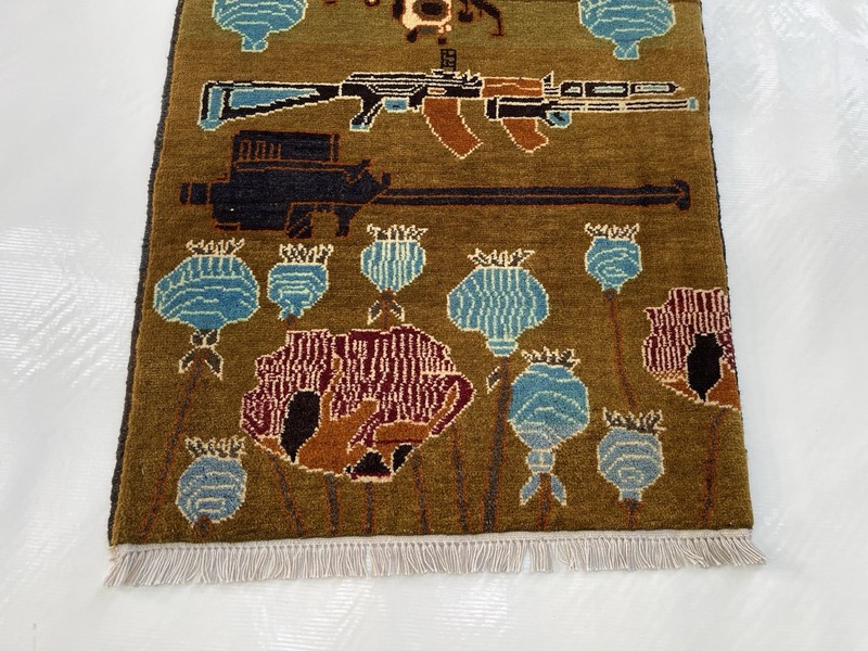 #406 Afghan War Rug War Rug Beautifully Made Wool Rug Handicrafts 80x63 Cm gallery