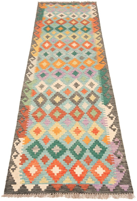 Kelim Afghan 288X83 Cm Handwoven Oriental Carpet Rug Runner gallery