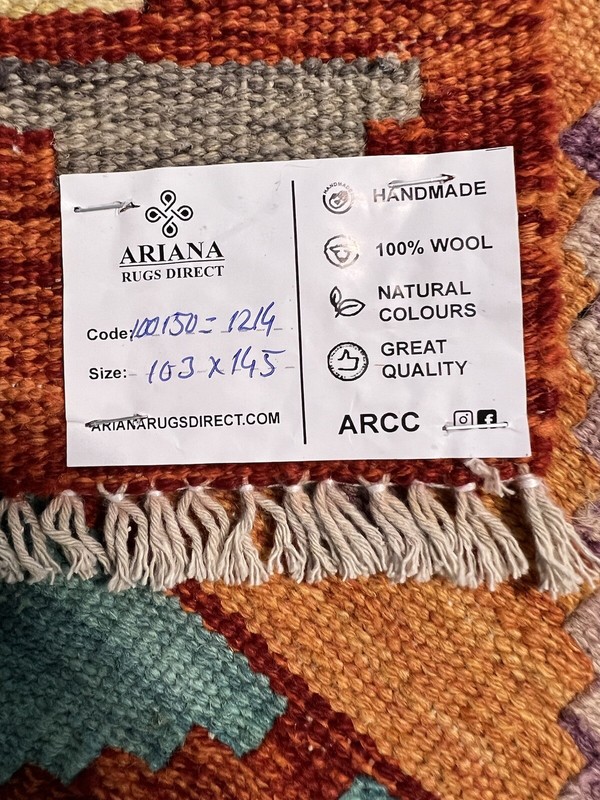 Vintage Kilim Traditional Hand Made Oriental Wool Kilim 5ftx3.2ft 145cmx103cm gallery