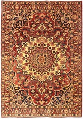 Hand-Knotted 5X7 Vintage Oriental Rug Red Floral Design Wool Farmhouse Carpet