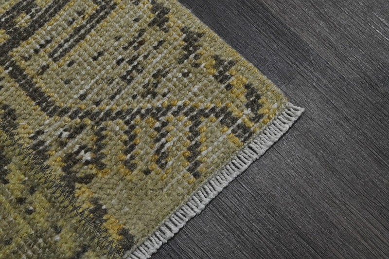 Vintage Turkish Runner Rug 2x5ft BEIGE Handmade Anatolian Oushak Hallway Wool gallery