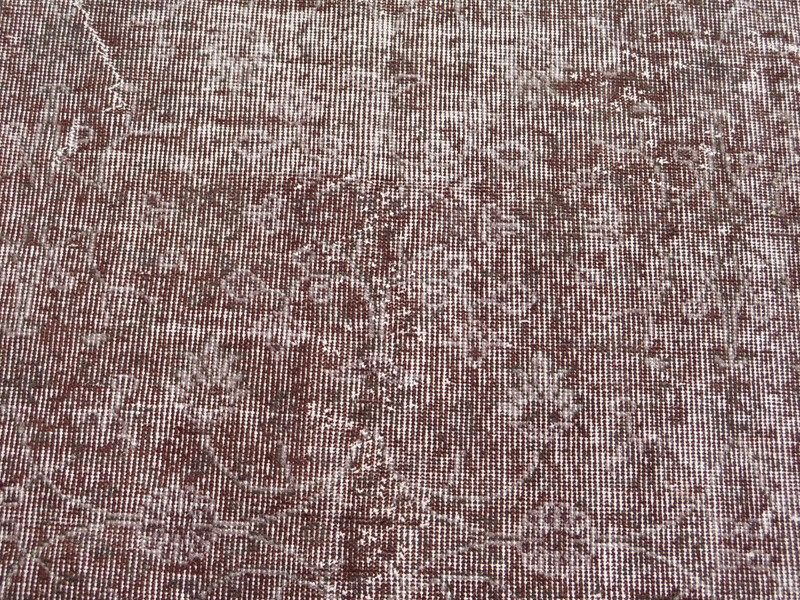 Vintage Turkish Rug, Handmade Floor Carpet, Large Brown Wool Modern Rug 68"x115" gallery