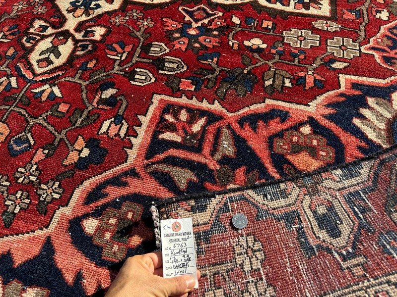 7x10 ANTIQUE HERIZ RUG handmade vintage oriental HAND-KNOTTED fine old real 6x9 gallery