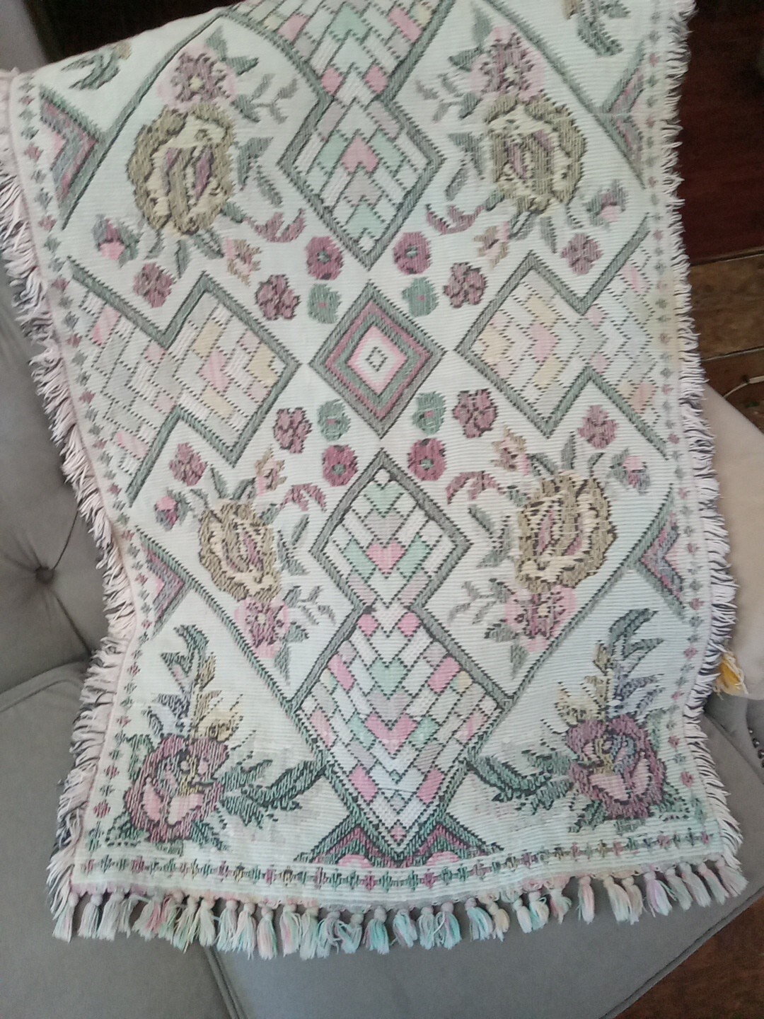 Vintage HAYIM rug 1993 30" X 48" Roseann Print Rug gallery