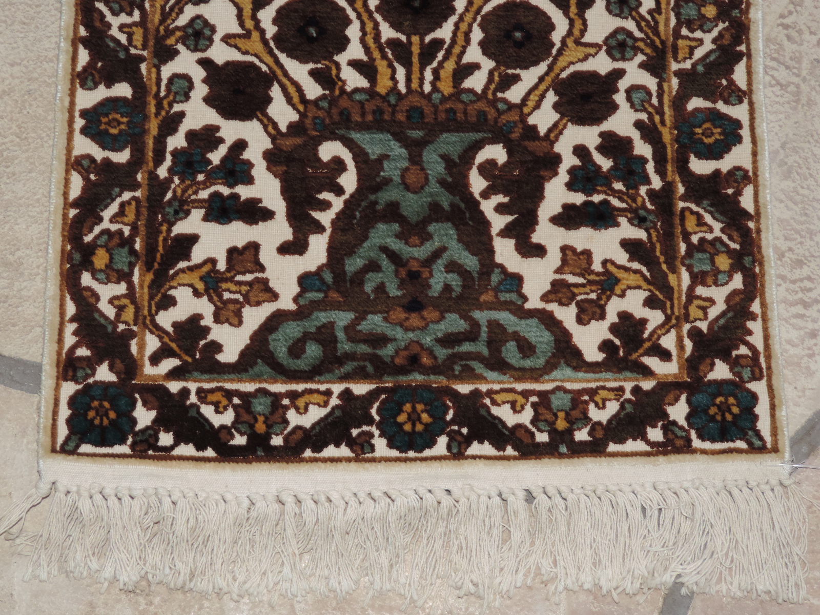 2x4ft. Handmade Art Silk Shahin Tree of Life Runner gallery