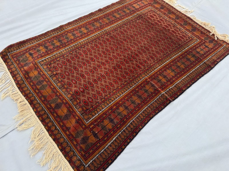 4x6 ft Fine Afghan Hand Knotted Vintage Area Rug Tribal Baluchi Geometric Carpet gallery