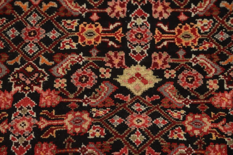 Black Antique Traditional Vegetable Dye 16 ft Long Runner Rug Hand-knotted 4x16 gallery