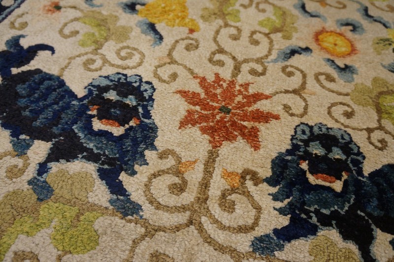 3X7 Antique Chinese Silk Area Rug 1935 gallery