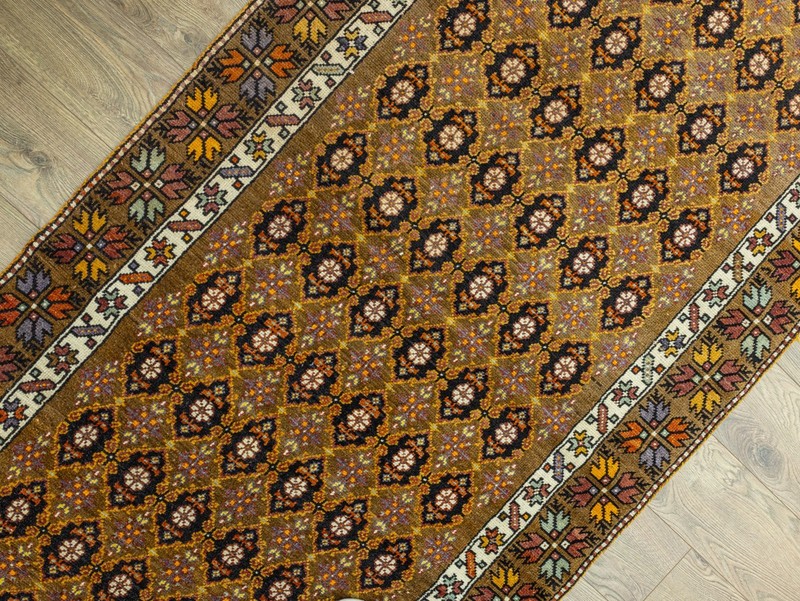 Warm Earth Tone Runner 4x12 Hand-Knotted Turkish Oushak Heritage Living gallery