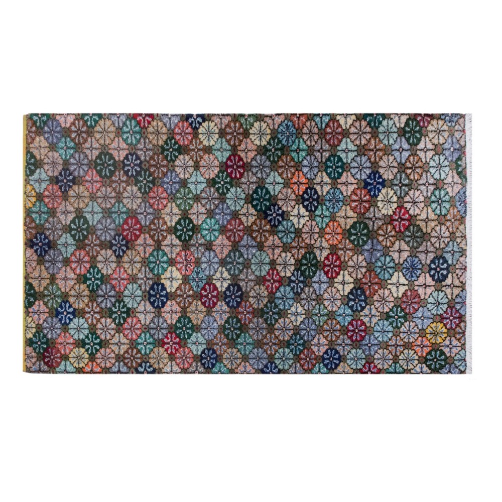 Vintage Oushak Rug 145x245 cm (4'9" x 7'10"), Turkish Handmade Wool, 60+ Yr old