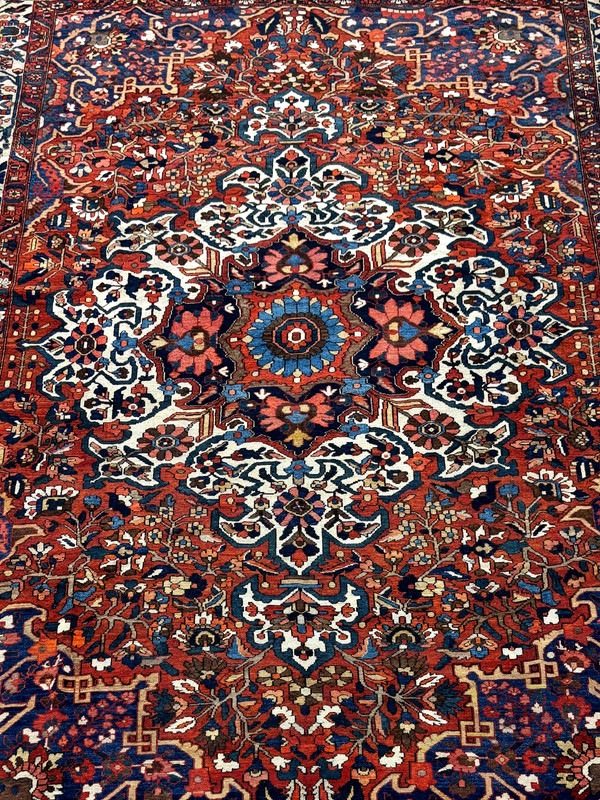 11x16 Vintage Bakhtiari Oriental Handwoven Wool Rug Antique Knotted Tribal Rust gallery