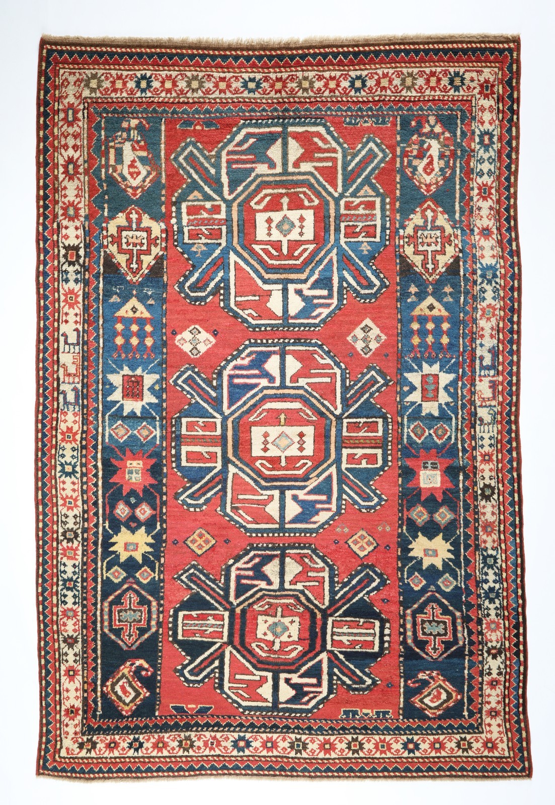Antique Karabagh Triple Medallion Rug – Late 19th Century Caucasian Tribal Rug gallery