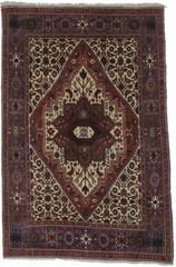 Hand-Knotted Vintage Style Oriental Wool Area Rug Cream Extra KPSI Small 3X5 ft