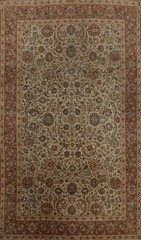 Vegetable Dye Area Rug 7×11 Traditional Hand-knotted Wool Floral Motif Vintage