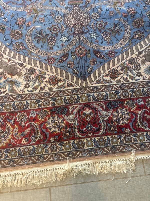 8X5 NEW HANDMADE RUG. CARPET . WOOL AND SILK WITH SIGNATURE. ESF.AHAN gallery
