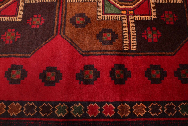 Vintage Hand-Knotted Area Rug 3'9" x 6'3" Traditional Oriental Wool Carpet gallery