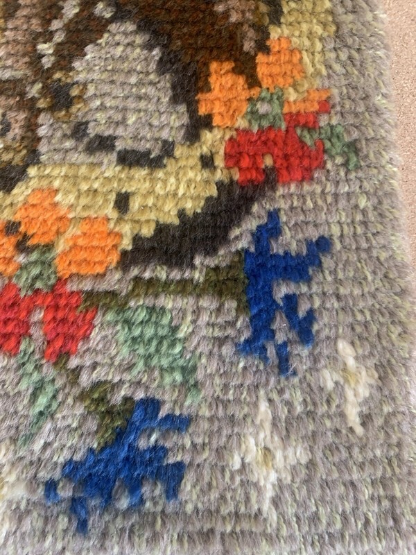 Vintage Scandinavian Swedish Wool Rya Weaving Rug Wall decor Carpet 1960s gallery