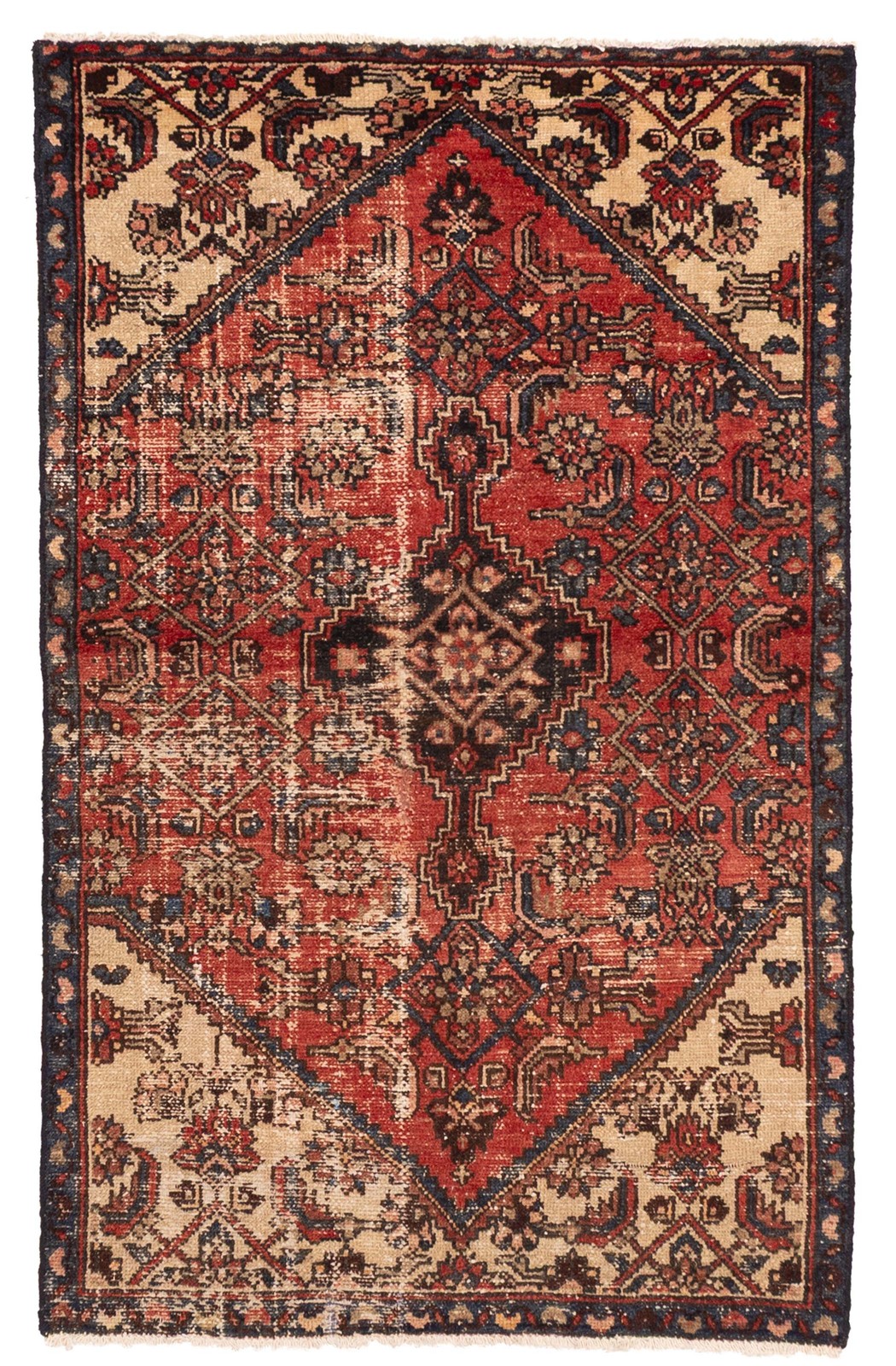 Vintage 3'5" x 5'5" Traditional Hand Knotted Vegetable Dye Wool Area Rug gallery
