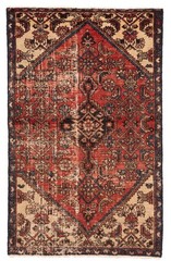 Vintage 3’5″ x 5’5″ Traditional Hand Knotted Vegetable Dye Wool Area Rug