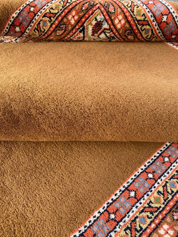 Brand New Handmade In India Modern Rug,Copper w/ Colorful Accents, Soft Pile 6x9 gallery