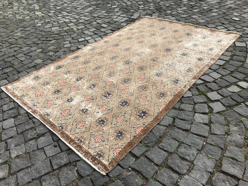 Handmade Rug Turkish Area Rug Vintage Rug Oushak Rug Antique Rug Bohemian Rug gallery