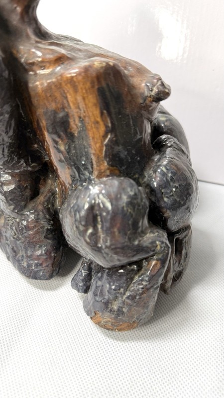 Beautiful Vintage Natural Burl Wood Sculpture 7.5”x7”x6” gallery
