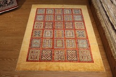 5′ X 7′ HANDMADE PERSAN BAKHTIARI DESIGN WOOL RUG. VEGGIE JEWEL COLOR 5×7 ft.