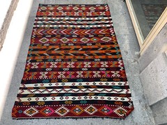 4’3” x 6’5” Kilim Rug Vintage Natural Village Rug Handmade Rug.SKU:K1529