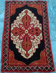 Vintage Mid-Century Scandinavian: Long-Pile Rya Shags, Traditional Rug (2×4 ft.)