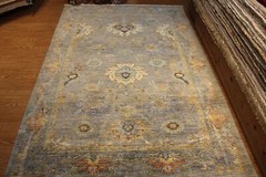 6X9 FT. FINE QUALITY Authentic Handmade Oriental Rug Gray Blue muted, soft color