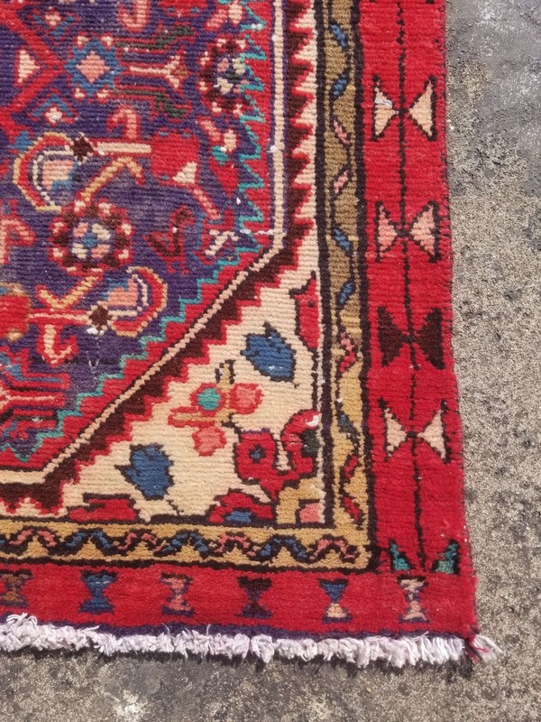 Distressed Vintage Handmade Bidjar Wool Multicolor Runner Rug 277x82cm gallery