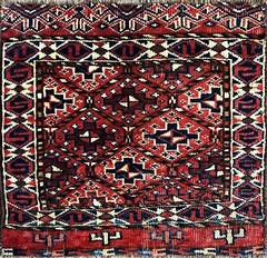 Antique Yomuth Rug/Bag, Turkoman, As Is 17″ x 16″ #17564