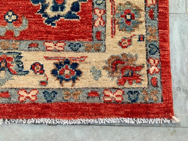 Modern Afghan Rug, Hand-Knotted Chobi Wool, Traditional Area Carpet (3x4 ft.) gallery