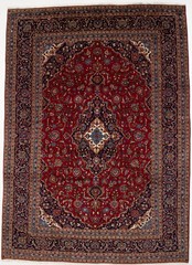 Handmade Vintage Oriental Rug Traditional Floral Design Home Carpet 9’7X13’6 ft