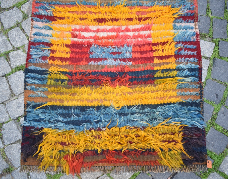 Turkish Rug 35'' x 62'' Vintage Anatolian Tulu Rug Home Decor Long Pile Wool Rug gallery