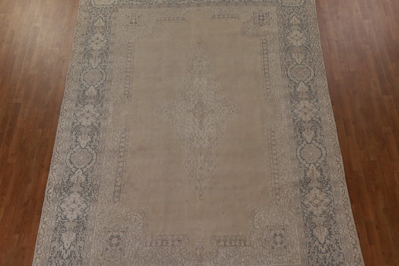 Living Room Semi-Antique Area Rug 8x13 Wool Hand-made Traditional Medallion Rug gallery