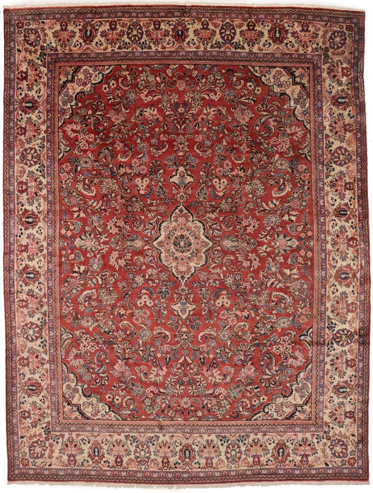10X13'5 Handmade Semi-Antique Floral Oriental Rug Classic Vintage Wool Carpet
