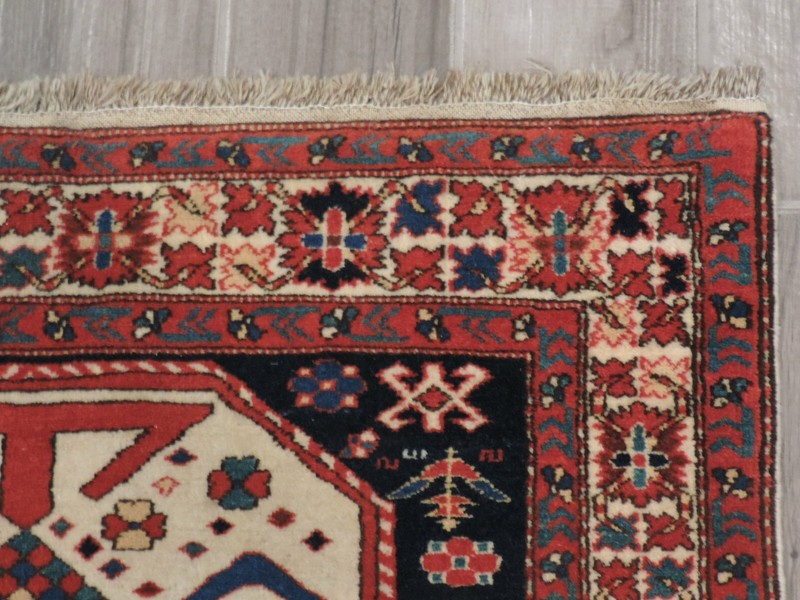 3x5ft. Handmade Azerbaijan Caucasian Shirvan Signed Wool Rug gallery