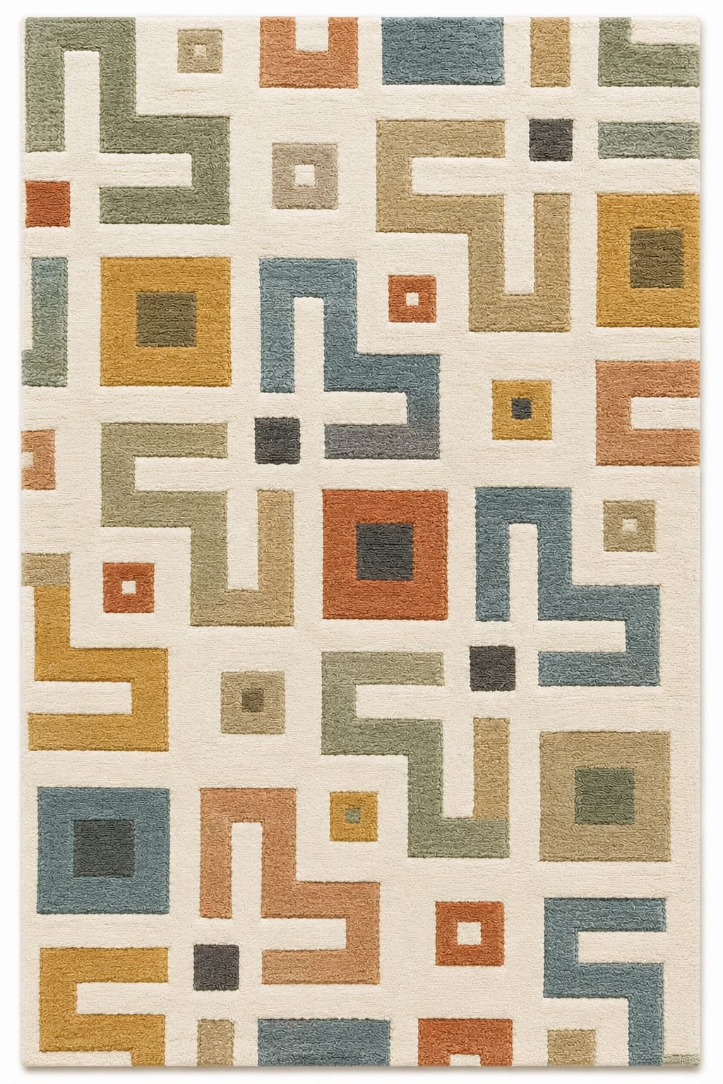 geometric rug, abstract rug, wool rug, contemporary rug, maze pattern rug gallery