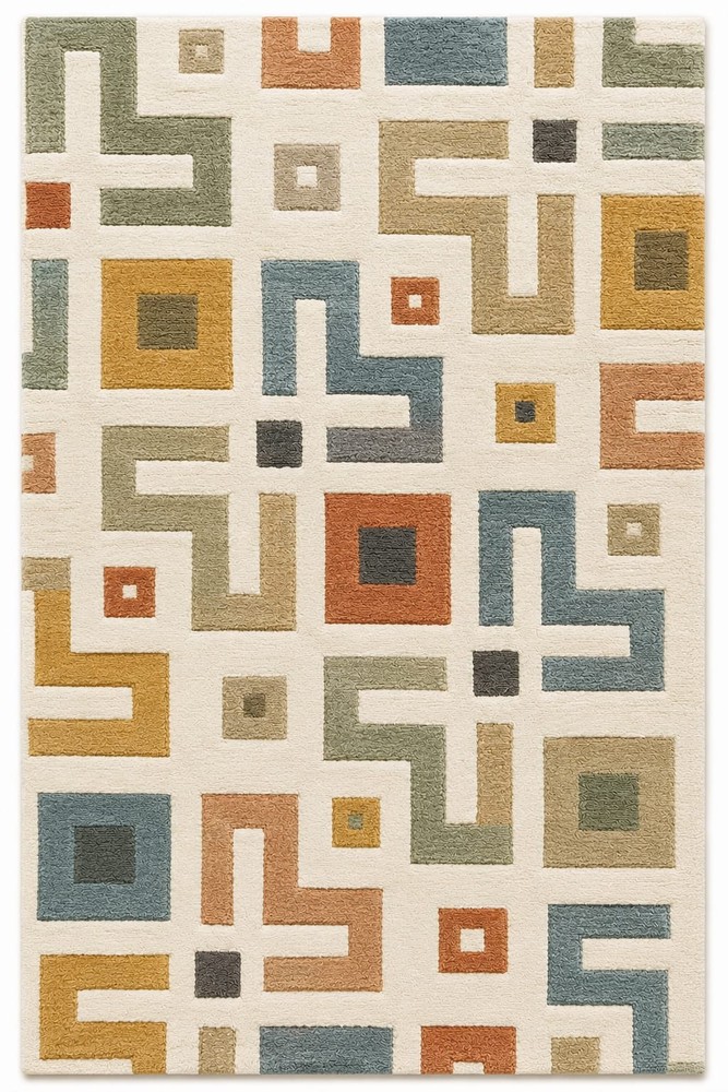 geometric rug, abstract rug, wool rug, contemporary rug, maze pattern rug