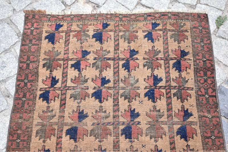 Fabulous Antique Camel Wool Tribal Rug 27'' x 50'' Collector's Item Tribal Rug gallery