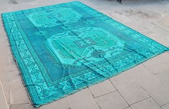 Turkish Rug 90″x131″ Hand Woven Wool Overdyed Anatolian Carpet 230x334cm